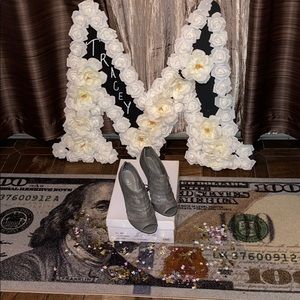 Gray Baker open toe heel